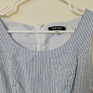 Nine West Blue and White Striped Dress